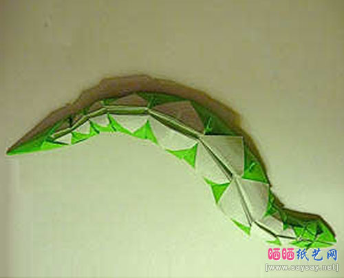 AndrewHudson的手工折纸花蛇的折法教程
