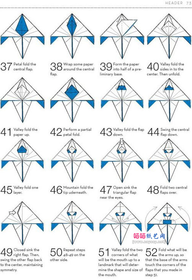 ScottWassermanStern的手工折纸鬼魂折法图解教程