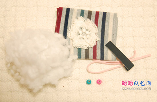 可爱蝴蝶发夹DIY图解教程-儿童发饰手工制作大全