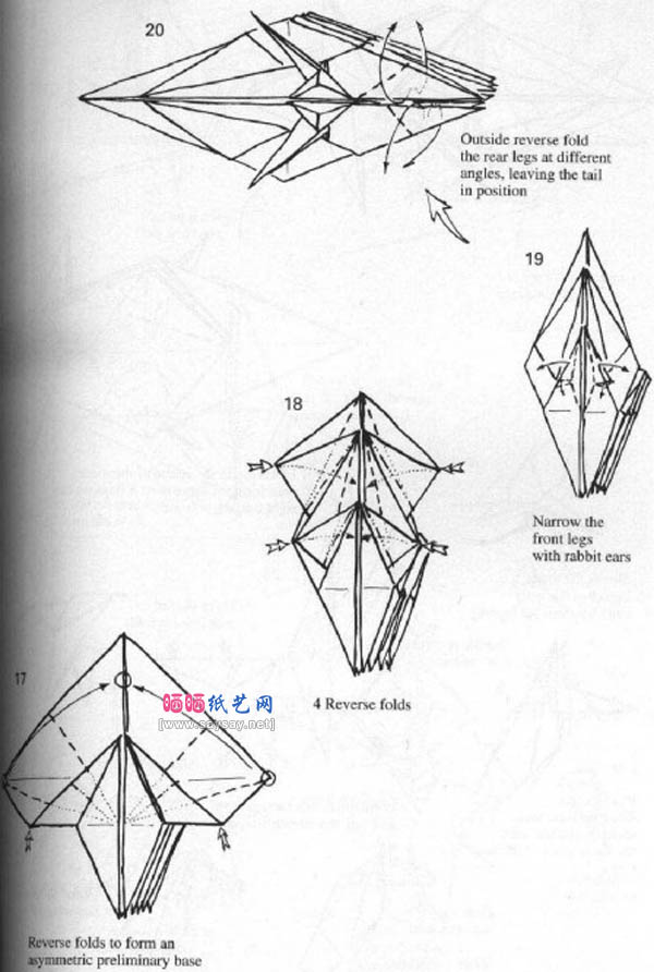 DavidBrill手工折纸骑马人的折法