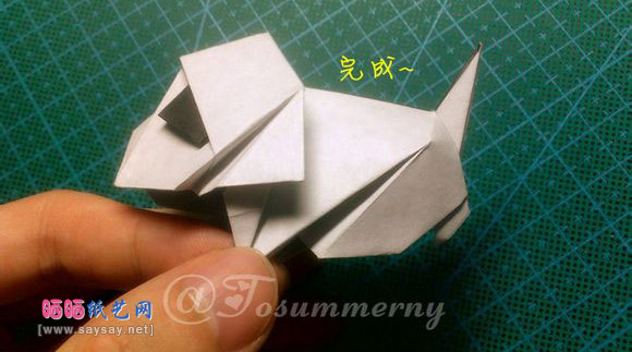 小狗折纸大全可爱的沙皮狗手工折纸实拍教程54