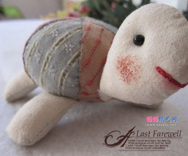 可爱布艺玩偶小乌龟针插DIY制作教程