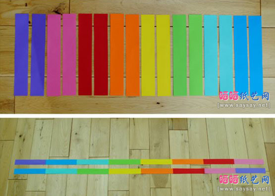 好玩的彩虹弹簧手工折纸制作教程