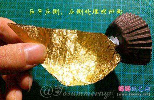 用糖果纸折出精彩的费列罗天使手工折纸实拍教程8