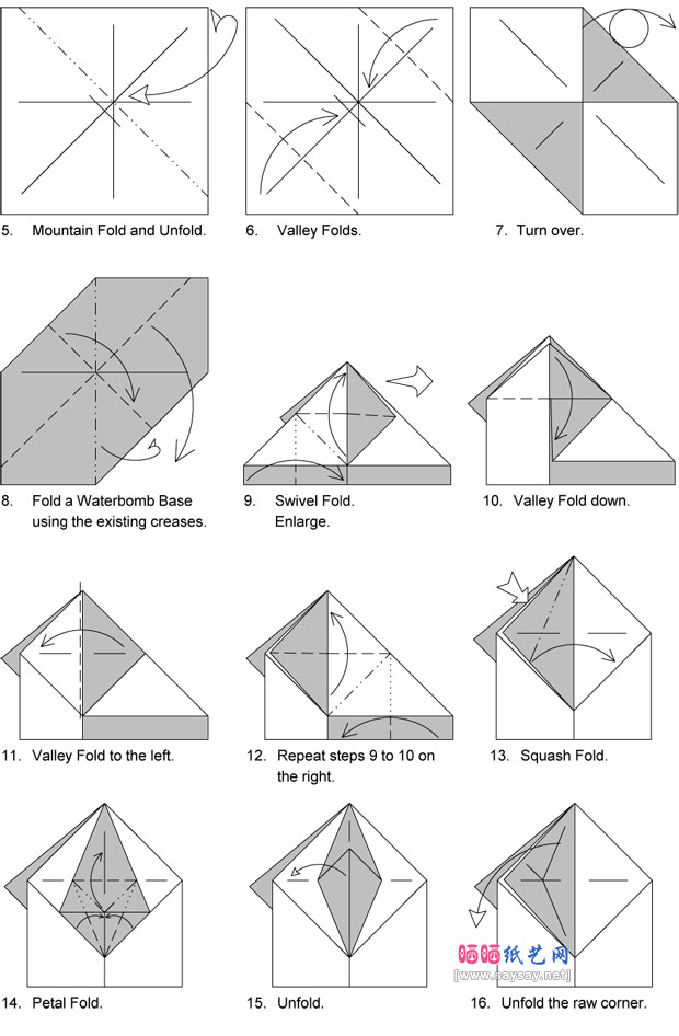 QuentinTrollip的手工折纸熊猫的折法图谱教程 www.saybb.net