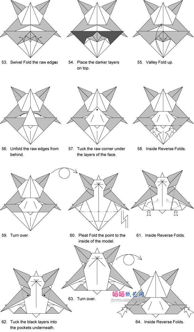 QuentinTrollip的手工折纸熊猫的折法图谱教程 www.saybb.net