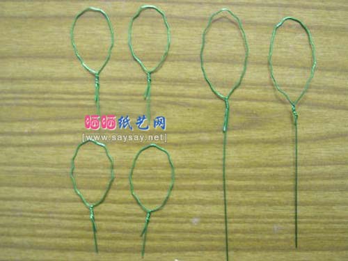 简易丝网花制作红玫瑰的方法教程
