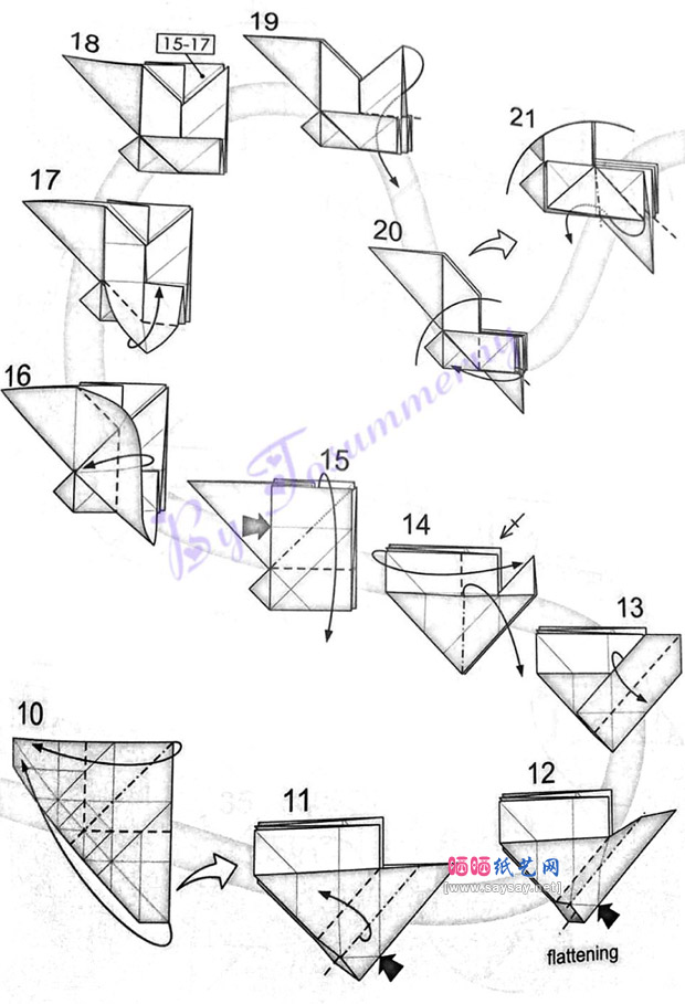 犀鸟手工折纸图谱教程