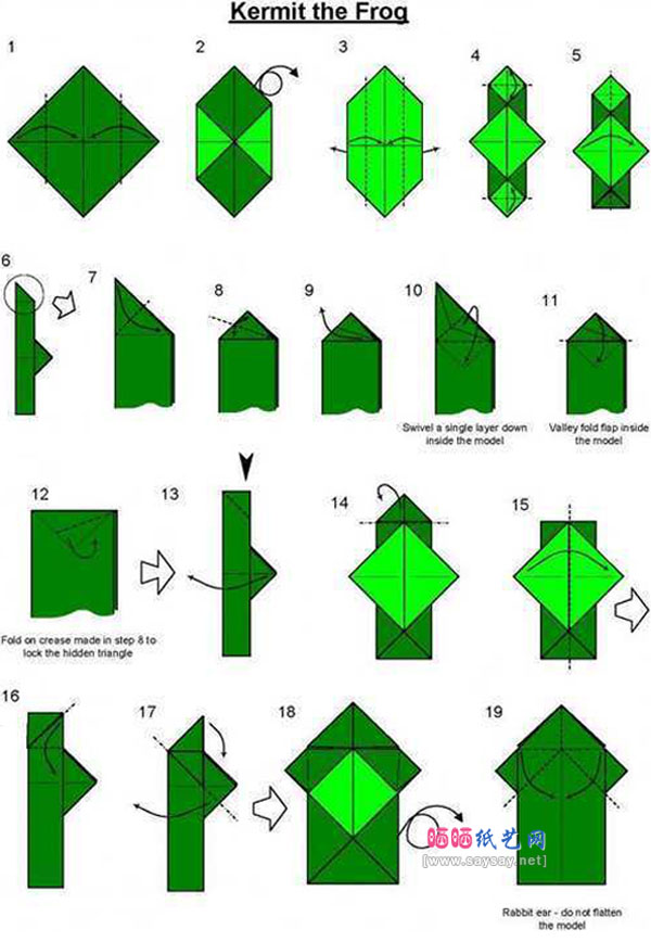 青蛙米特手工折纸图谱教程