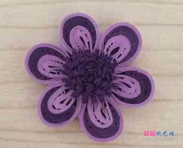 纸艺制作立体花衍纸DIY做法 第12步