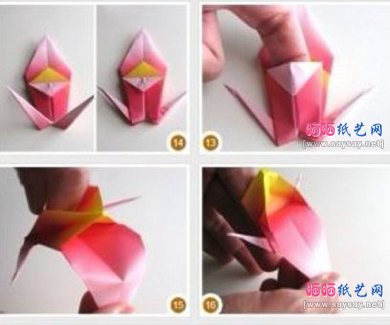 维妙维肖的立体金鱼折纸实拍图片教程