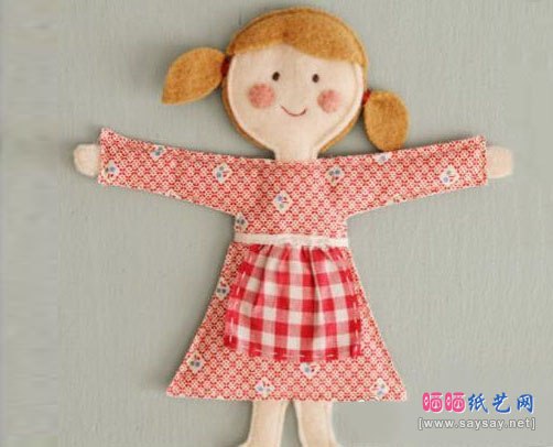 不织布玩偶 女布娃娃小人偶DIY制作