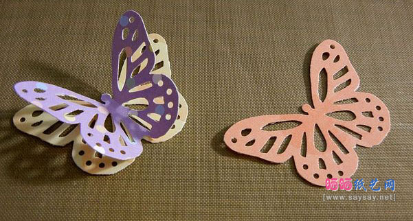点滴装饰精致生活 立体纸蝴蝶挂饰的做法—用漂亮的纸蝴蝶