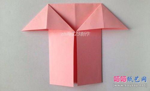 可爱心形折纸送情人礼物天使之心的折法教程步骤5.1