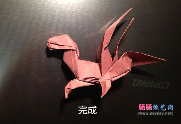 三尾妖狐手工折纸实拍图解教程