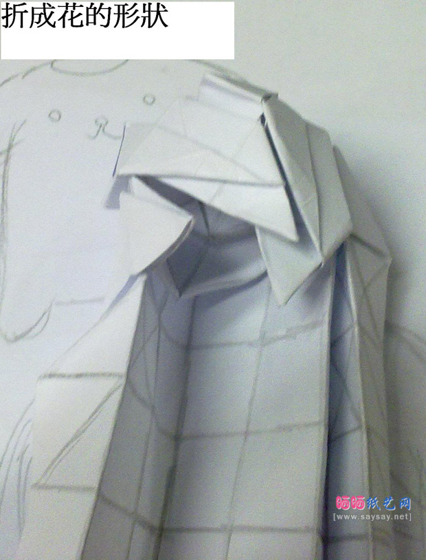 有趣的玫瑰花心手工折纸实拍教程