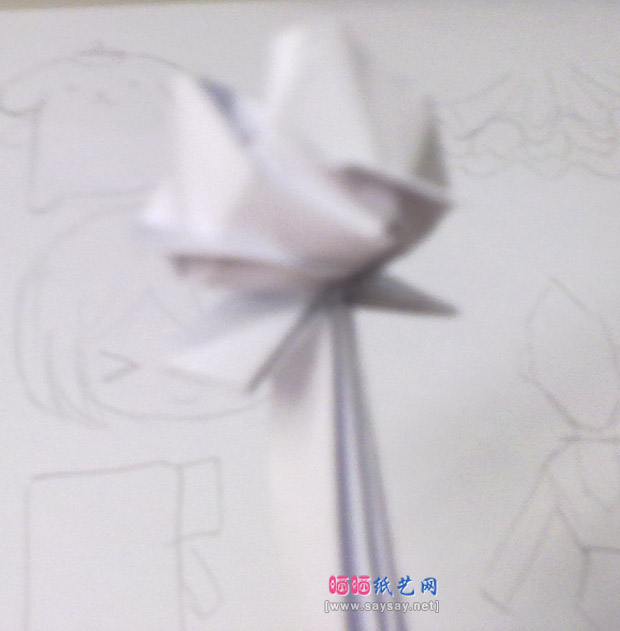 有趣的玫瑰花心手工折纸实拍教程