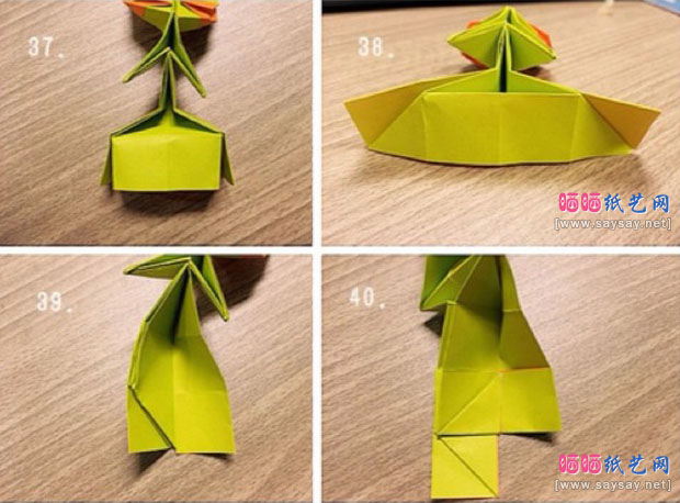 如何制作纸艺外星人折纸实拍图片教程