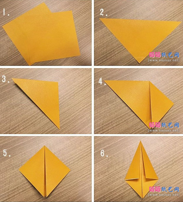 简单可爱的组合折纸狗狗折法图片教程