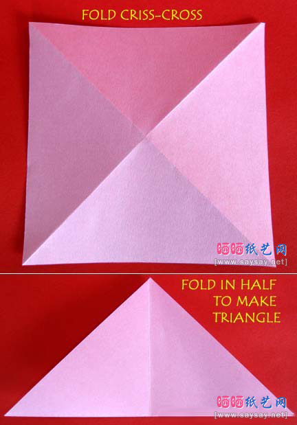 美丽的秋海棠手工折纸图文教程 第1步