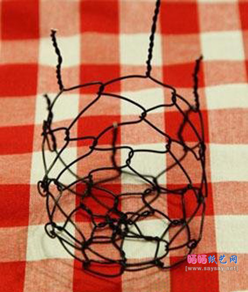 如何自制精致铝线花篮手工制作图文教程8