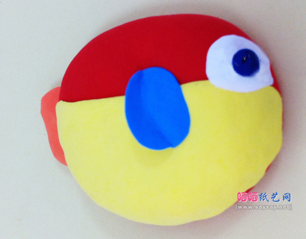 可爱软陶翻车鱼冰箱贴手工制作图文教程