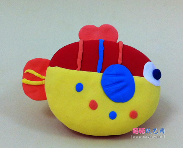 可爱软陶翻车鱼冰箱贴手工制作图文教程