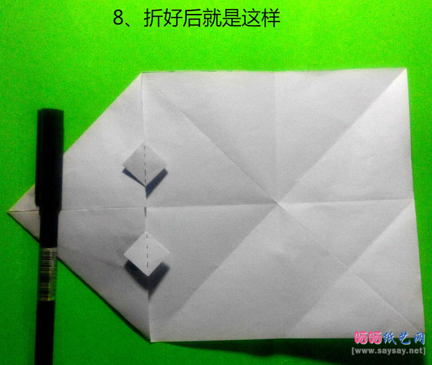 师景阳手工折纸奥特曼面具的折法