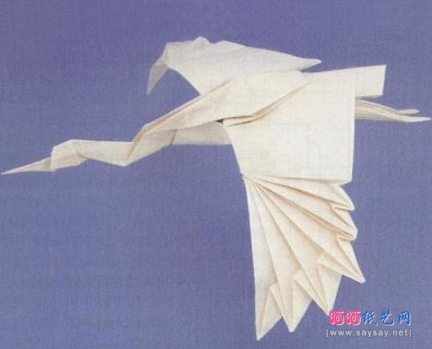 神谷哲史手工折纸仙鹤的折法图谱教程