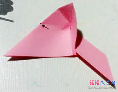 简易儿童折纸飞镖的折法图文教程图片步骤6