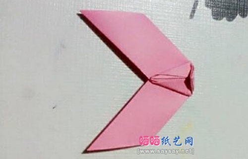 简易儿童折纸飞镖的折法图文教程图片步骤8