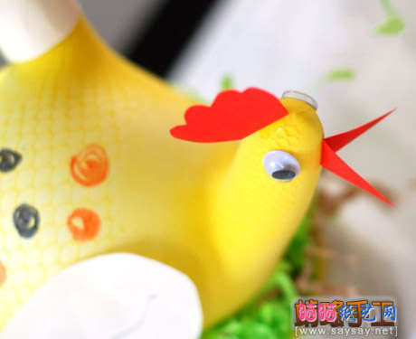 废弃橡胶手套变废为宝制作可爱公鸡母鸡玩偶小玩具