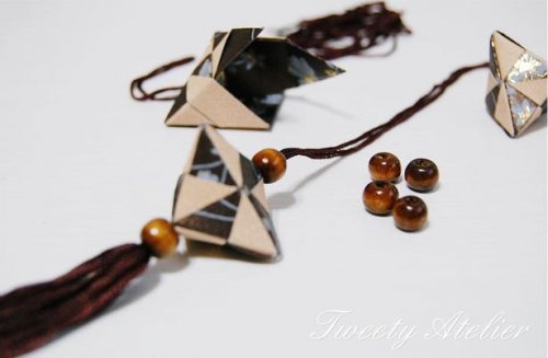 韩国小粽子纸艺挂饰制作方法 有趣的端午节折纸