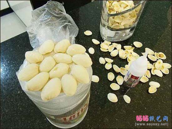 废物利用DIY开心果手工制作创意花瓶图片步骤5