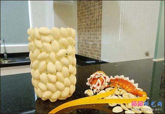 废物利用DIY开心果手工制作创意花瓶图片步骤10