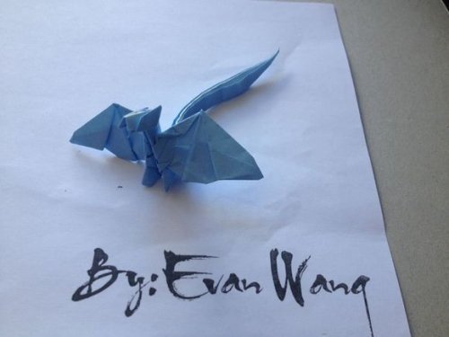 萌萌的西方小飞龙的折纸方法图解教程