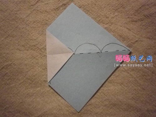 日本男孩节折纸 简易鲤鱼旗的折法图文教程3