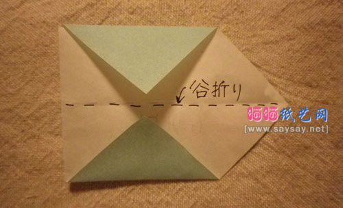 日本男孩节折纸 简易鲤鱼旗的折法图文教程5