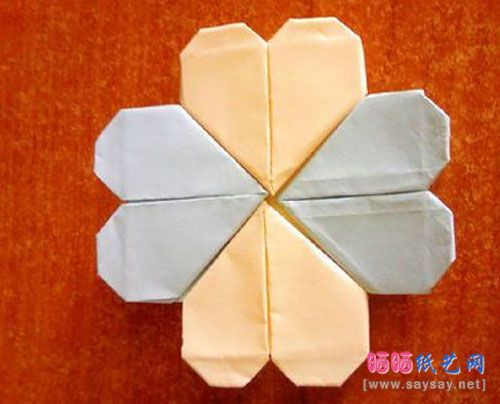 纸艺爱心型四叶草手工折纸图文教程