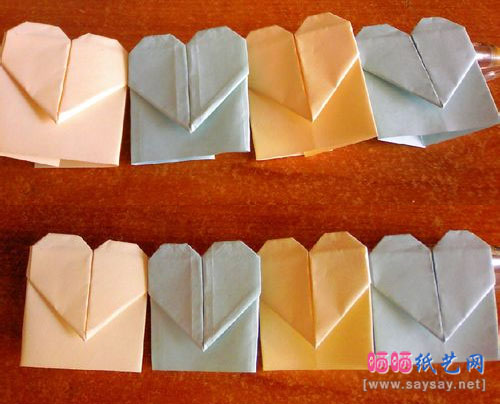 纸艺爱心型四叶草手工折纸图文教程