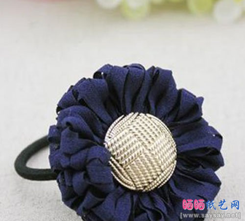 漂亮发饰DIY 精致太阳花发圈手工制作图文教程