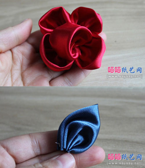圆片丝绸手工制作精致花朵发夹手工DIY图文教程图片步骤4