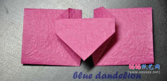 纸币折纸系列教程之蝴蝶爱心手工折纸图片教程