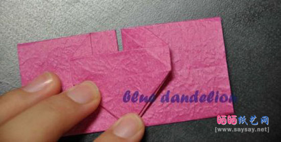 纸币折纸系列教程之蝴蝶爱心手工折纸图片教程