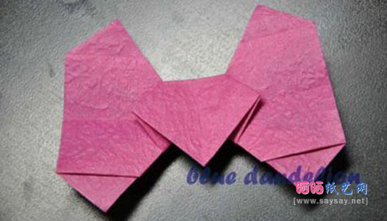纸币折纸系列教程之蝴蝶爱心手工折纸图片教程