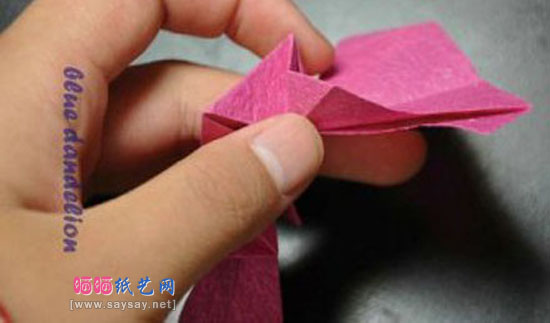 纸币折纸系列教程之蝴蝶爱心手工折纸图片教程