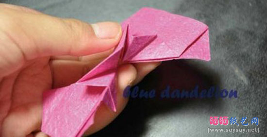 纸币折纸系列教程之蝴蝶爱心手工折纸图片教程