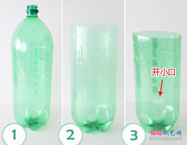 可乐瓶废物利用DIY浪漫夜灯制作图文教程图片步骤：1-3
