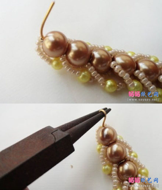 有点复杂由众多珠子串出的手链项链手工制作