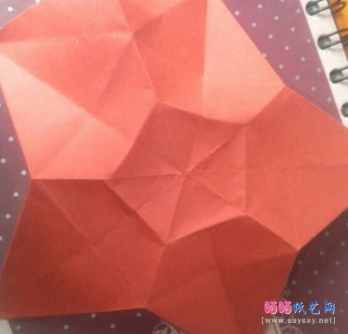 精致的五角海星手工折纸实拍教程